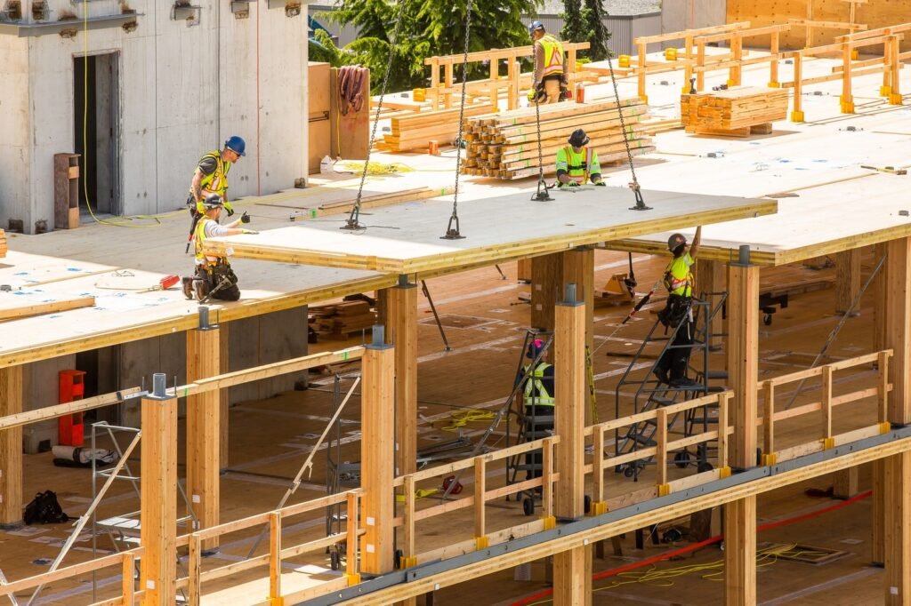 Modular construction wood