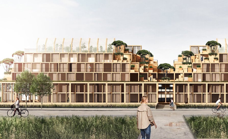 Modular construction wood